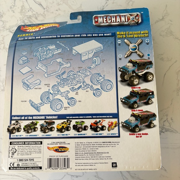 NIB 2001 Hot Wheels Mechanix Custom Hummer Shop Max X Tool Wrench - Picture 9 of 10